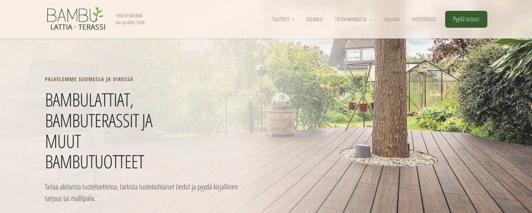 Home page of Bamboo Pro