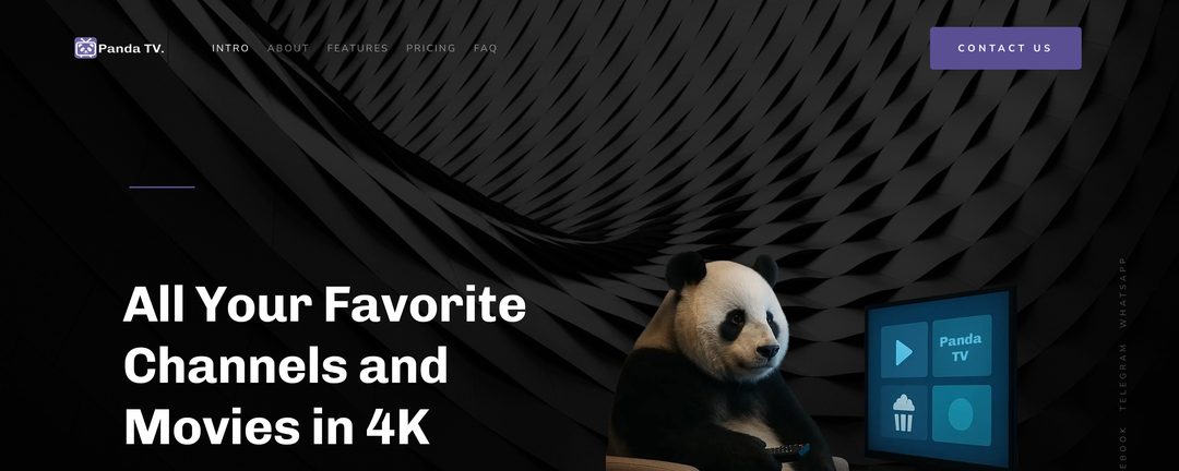 Home page of PandaTV