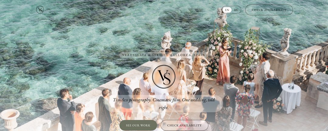 Home page of VS Wedding